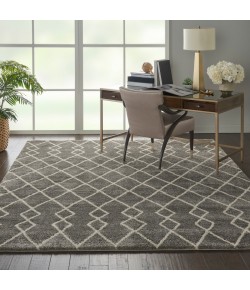 Nourison Geometric Shag Silver GOS01 7 ft. 10 in. X 9 ft. 10 in. Rect. Rug