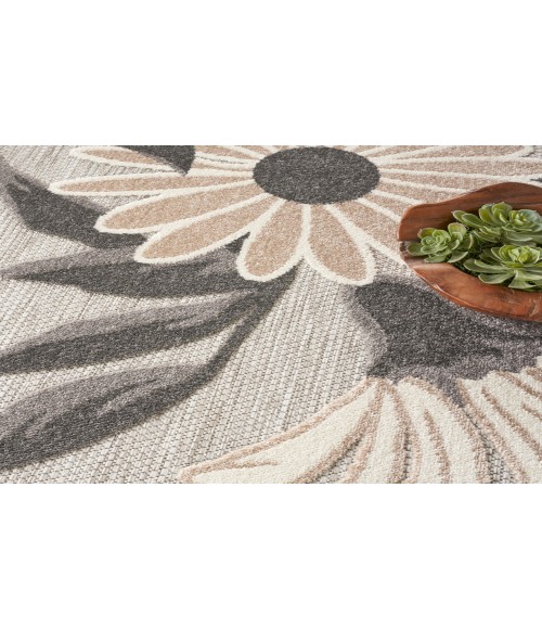 Nourison Aloha Beige ALH33 5 ft. 3 in. Round Rug