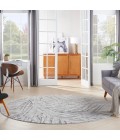 Rustic Textures Area Rug Nourison Rustic Textures Area Rug RUS17 Ivory/Grey 7'10" Round