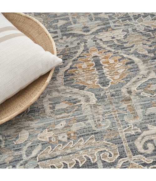 Nourison Nyle Navy Multicolor NYE02 5 ft. 3 in. X 7 ft. 10 in. Rect. Rug