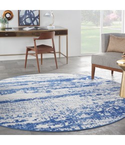 Nourison Whimsicle - Whs06 Ivory Navy Area Rug 8 ft. X Round