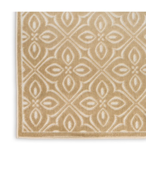 Nourison Washable Charm Beige Ivory WCH03 4 ft. X 6 ft. Rect. Rug
