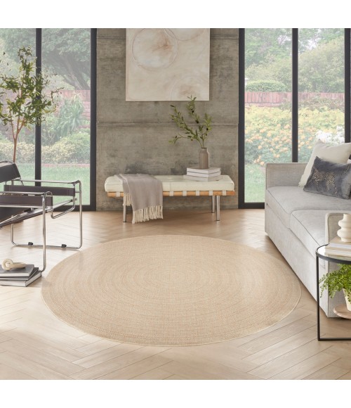 Nourison Tulum Cream TLM04 8 ft. X Round Rug