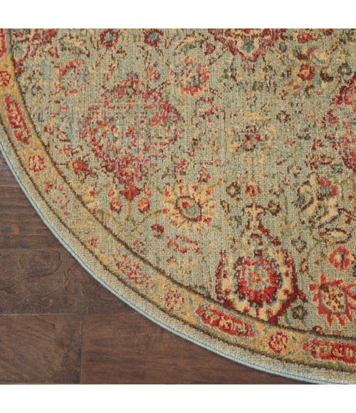 Nourison Somerset Round Area Rug ST90-Light Green