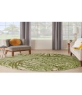 Nourison Aloha Ivory Green ALH41 5 ft. 3 in. Round Rug