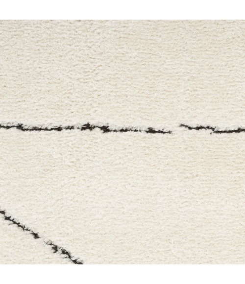 Nourison Cozy Modern Ivory Black Rug CMD02 7 ft. 10 in. X 9 ft. 10 in. Rect. - Rugs Town Nourison Cozy Modern Ivory Black CMD02 7 ft. 10 in. X 9 ft. 10 in. Rect. Rug
