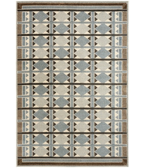 Nourison Nordic Blue NRC06 5 ft. X 7 ft. Rect. Rug