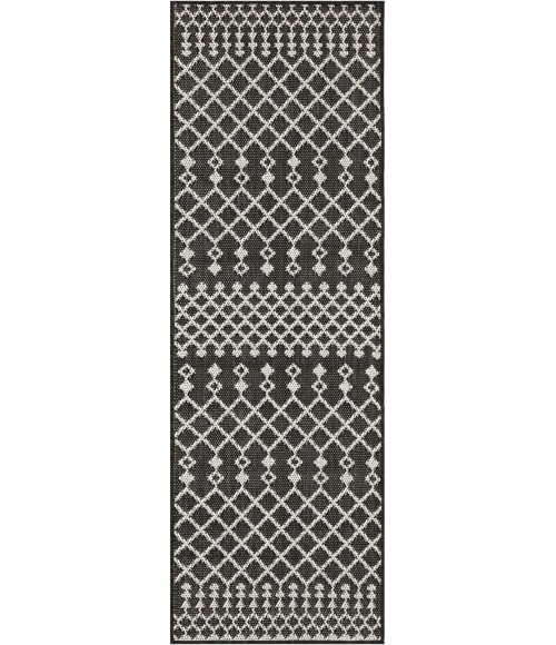Nourison Positano Black POS02 2 ft. X 6 ft. Rect. Rug