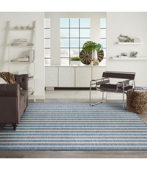 Nourison Positano Navy Ivory POS03 8 ft. X 10 ft. Rect. Rug