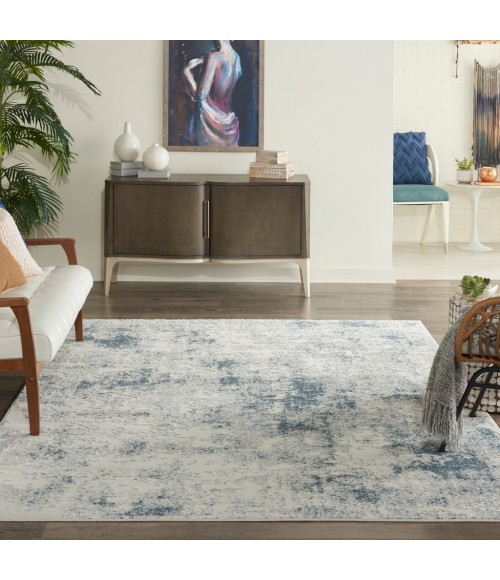 Nourison TRANCE Area Rug Nourison Trance Area Rug TRC06-Ivory Blue