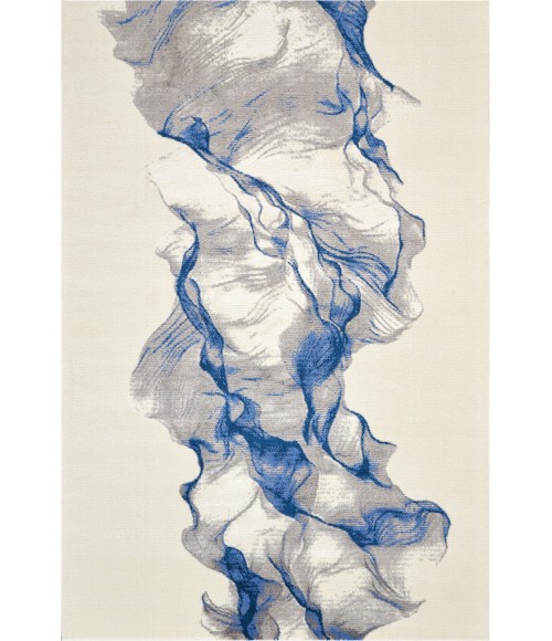 Nourison Twilight Area Rug TWI27 Ivory/Blue 5'6" x 8'