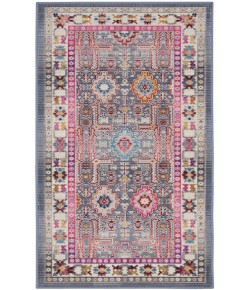 Nourison Vintage Kashan Grey/Multi VKA05 2 ft. X 4 ft. Rectangle Rug