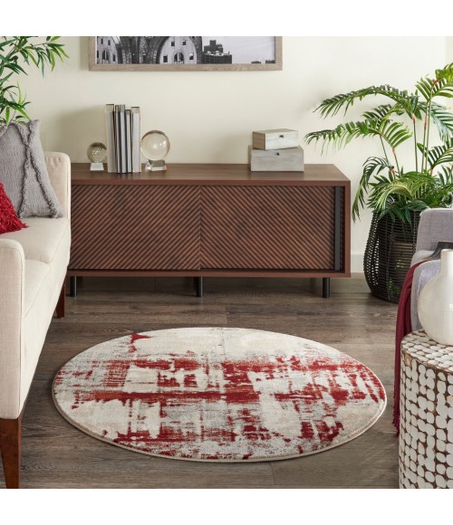 Nourison MAXELL Area Rug Nourison Maxell Area Rug MAE14-Ivory/Red