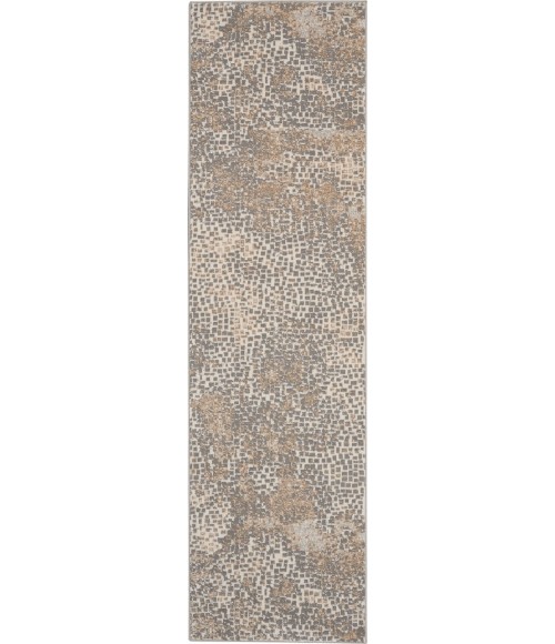 Nourison MA90 UPTOWN Area Rug Michael Amini MA90 Uptown Runner Area Rug UPT02-Beige/Grey