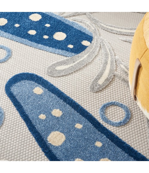 Nourison Aloha Area Rug ALH24-Blue/Grey