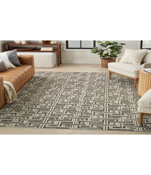 Nourison Serenity Home Grey Ivory Rug SRH04 9 ft. X 12 ft. Rectangle - Rugs Town Nourison Serenity Home Grey Ivory SRH04 9 ft. X 12 ft. Rectangle Rug