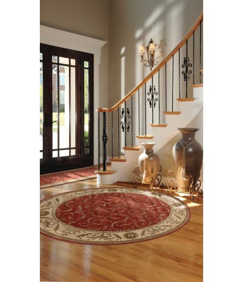 Nourison Somerset Round Area Rug ST02-Red