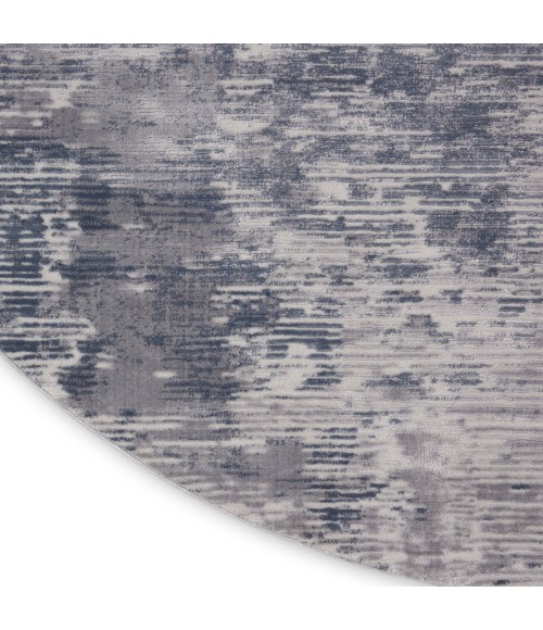 Nourison Rustic Textures Area Rug RUS05 Grey 5'3" Round