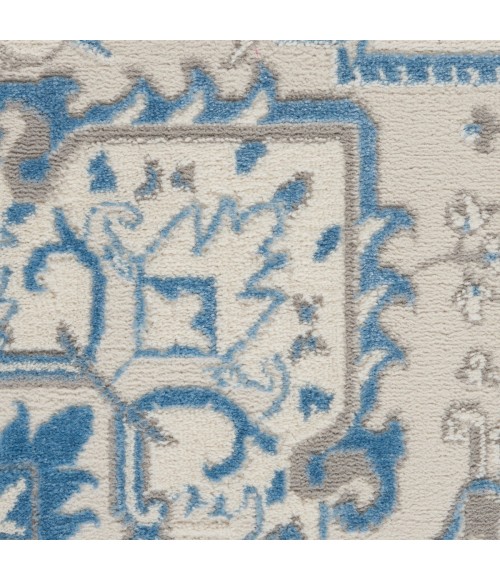 Elation Area Rug Nourison Elation Area Rug ETN10 Ivory Blue 7'10" x 9'10"