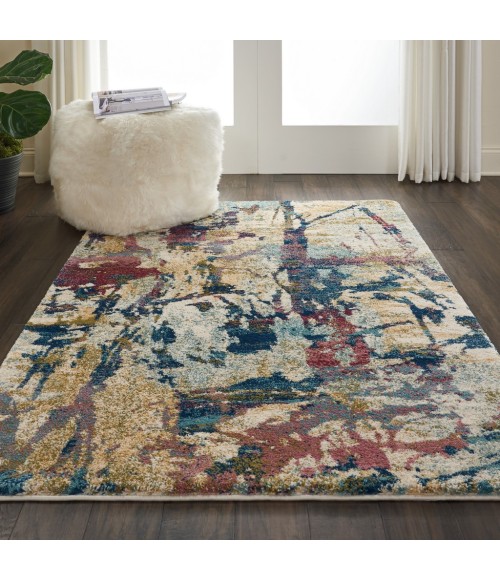 Nourison Fusion Area Rug FSS10-Cream/Multicolor