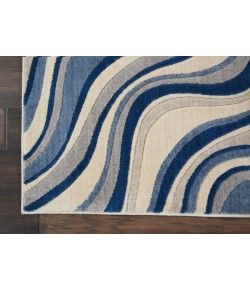Nourison Somerset - St81 Ivory Blue Area Rug 2 ft. 3 X 10 ft. Rectangle