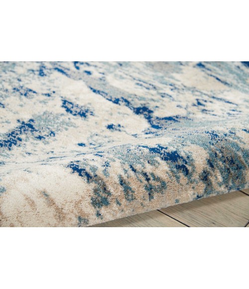 Nourison MAXELL Area Rug Nourison Maxell Area Rug MAE16-Ivory/Blue