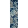 Nourison Home Tranquil TRA01 Navy/Light Blue 2 ft. 3 in. X 7 ft. 3 in. Area Rug