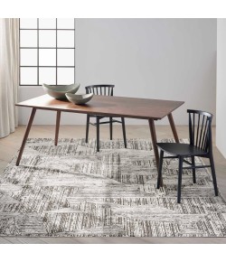 Calvin Klein CK024 Irradiant Cream Black IRR01 8 ft. X 10 ft. Rect. Rug