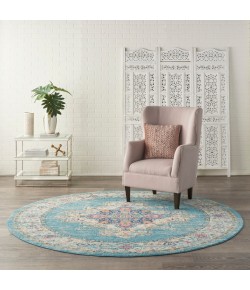 Nourison Home Passion PSN03 Light Blue 8 ft. Round Area Rug