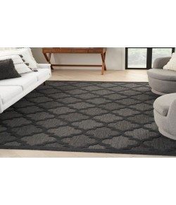 Nourison Easy Care Charcoal Black NES01 10 ft. X 14 ft. Rectangle Rug