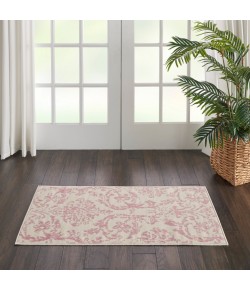 Nourison Jubilant - Jub09 Ivory Pink Area Rug 2 ft. X 4 ft. Rectangle