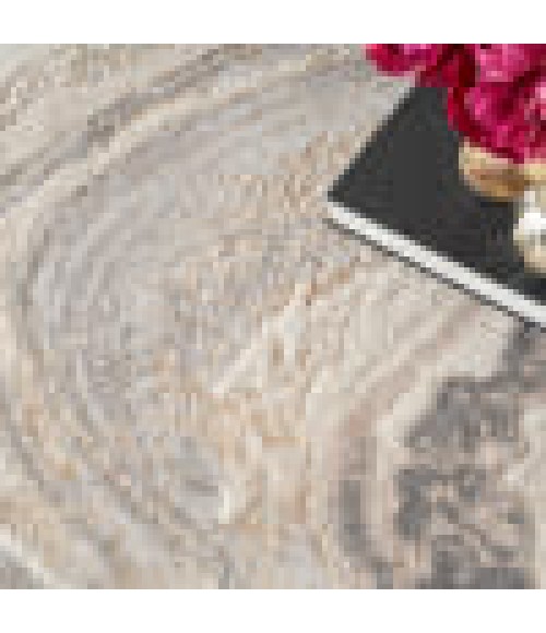 Inspire Me! Home Décor Brushstrokes Area Rug BSK03 Cream Grey