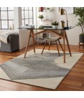Nourison Symmetry Area Rug SMM06-Ivory/Grey