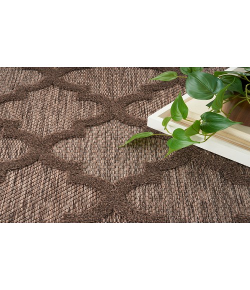 Nourison Easy Care Brown NES01 5 ft. X 7 ft. Rectangle Rug