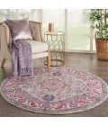 Nourison Passion Area Rug PSN20 Light Grey/Pink 4' x ROUND