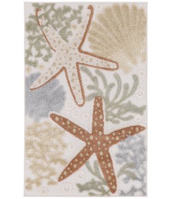 Nourison Aloha Ivory Multicolor ALH24 2 ft. 8 in. X 4 ft. Rectangle Rug
