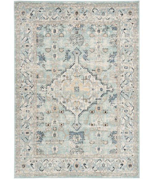 Nourison Home Washable Decor Blue Taupe WSD12 6 ft. 7 in. X 9 ft. Rectangle Rug
