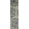 Nourison Home Maxell MAE10 Ivory/Blue 2 ft. 2 in. X 7 ft. 6 in. Area Rug