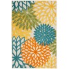 Nourison Aloha - Alh05 Turquoise/Multicolor Area Rug 2 ft. 8 in. X 4 ft. Rectangle