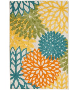 Nourison Aloha - Alh05 Turquoise/Multicolor Area Rug 2 ft. 8 in. X 4 ft. Rectangle