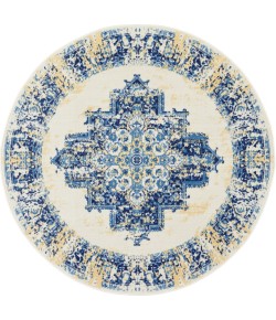 Nourison Home Grafix GRF14 White 4 ft. Round Area Rug