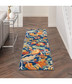 Nourison Allur - Alr09 Navy Multicolor Area Rug 2 ft. 3 X 7 ft. 6 Rectangle