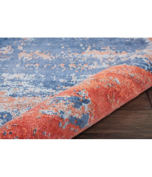Nourison SAFARI DREAMS Area Rug kathy ireland Home Safari Dreams Area Rug KI374-Blue/Brick