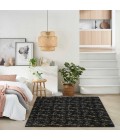 Nourison Cozy Shimmer Black Gold CSH01 8 ft. X 10 ft. Rect. Rug