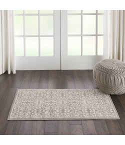 Nourison Jubilant - Jub06 Ivory Grey Area Rug 2 ft. X 4 ft. Rectangle