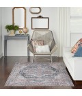 Nicole Curtis Machine Washable Series 1 Area Rug SR101 Blue 5' x 7'