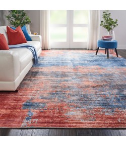 kathy ireland Home Ki37 Safari Dreams - Ki374 Blue Brick Area Rug 9 ft. X 12 ft. Rectangle