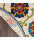 Nourison Aloha Round Area Rug ALH19-Blue/Multicolor