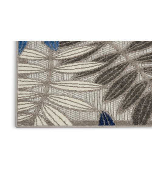 Nourison Aloha Grey Blue Rug ALH18 9 ft. X 12 ft. Rectangle - Rugs Town Nourison Aloha Grey Blue ALH18 9 ft. X 12 ft. Rectangle Rug