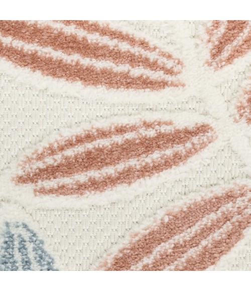 Nourison Aloha Ivory Blue ALH18 2 ft. 8 in. X 4 ft. Rect. Rug